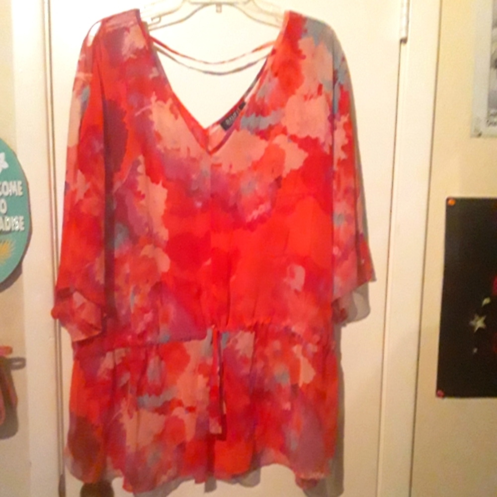 Multi colored flowered blouse